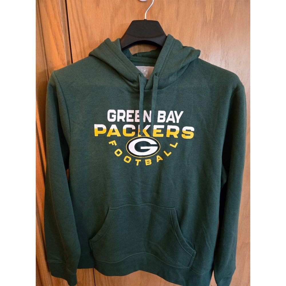 NFL Team Apparel DC385 Hoodie Large Green Green Bay Packers Logo Kangaroo Pocket